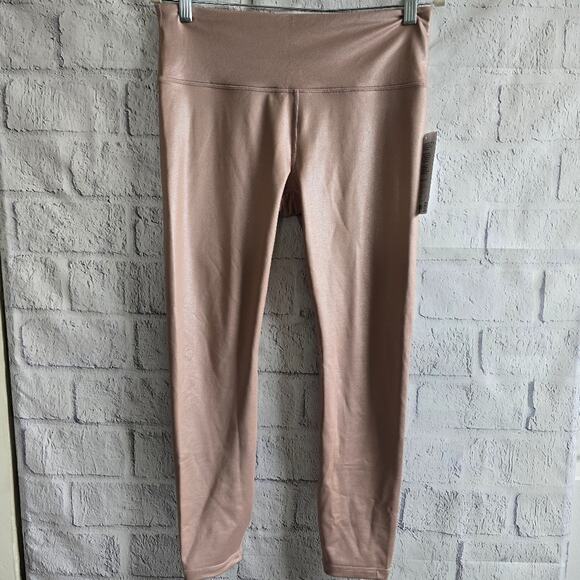 Athleta Elation Beige High Waisted Shimmer Leggings Size MP NWT - Picture 12 of 13